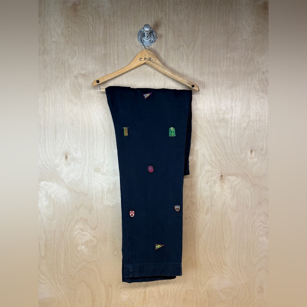 Polo by Ralph Lauren Black Embroidered Chino Pants - Picture 4 of 9